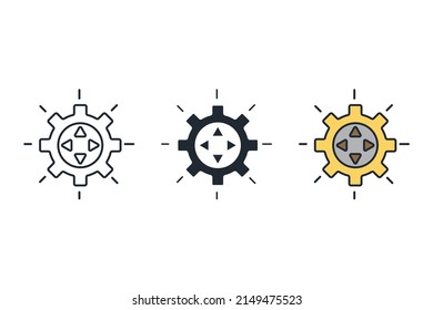 channel setup icons symbol vector elements for infographic web