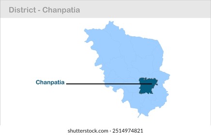 Chanpatia sub-district map, Champaran District, Bihar State, Republic of India, Government of Bihar, Indian territory, Eastern India, politics, village, tourism