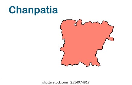 Chanpatia subdivision map, Champaran District, Bihar State, Republic of India, Government of Bihar, Indian territory, Eastern India, politics, village, tourism