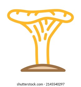 chanterelle mushroom color icon vector. chanterelle mushroom sign. isolated symbol illustration