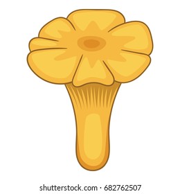 Chanterelle mushroom icon. Cartoon illustration of chanterelle mushroom vector icon for web design