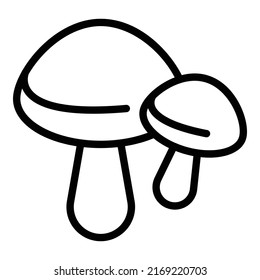 Chanterelle Mushroom Icon Outline Vector. Chinese Fungi. Food Shitake