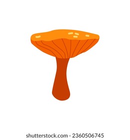 Chanterelle Mushroom Icon. Vector Cartoon Flat Illustration.