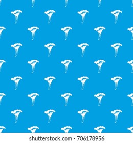 Chanterelle pattern repeat seamless in blue color for any design. Vector geometric illustration