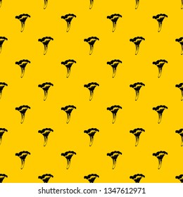 Chanterelle pattern seamless vector repeat geometric yellow for any design