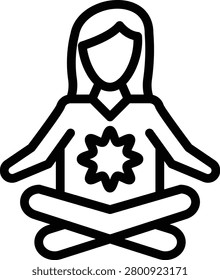 Chanting Line Icon and Vector
