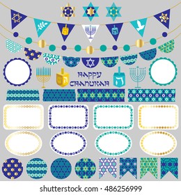 chanukah bunting clipart
