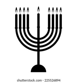 Chanukah icon on white background. Vector illustration.