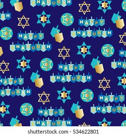 chanukah pattern on navy blue