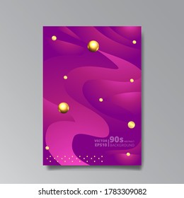 Chaos abstract geometric covers design. Cool halftone shiny gradients templates set. Fluid shapes poster composition. Retro futuristic creative 90s and 80s style. Modern flyers, banners and labels