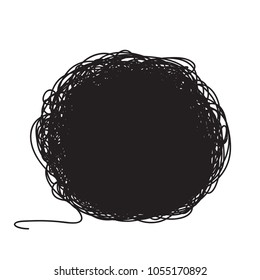 Chaos. Abstract texture. Random chaotic lines. Hand drawn dinamic scrawls. Black and white illustration. Background with lines. Universal texture. Art creation