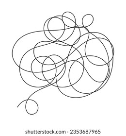 Chaos anxiety thoughts flat monochrome isolated vector object. Negative thoughts bubble. Depression. Editable black and white line art drawing. Simple outline spot illustration for web graphic design