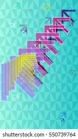 chaos between dissimilar miracle, talented poster above arrows vector background