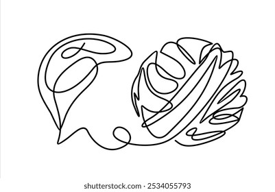 Chaos and brain, abstract minimalist concept vector illustration. Metaphor of disorganized difficult problem mess with single continuous tangle thread in need of unraveling, found solution.	