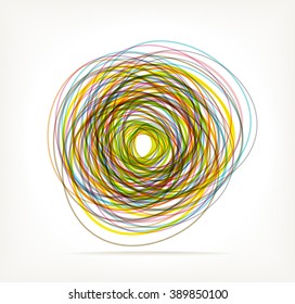 chaos circles vector background