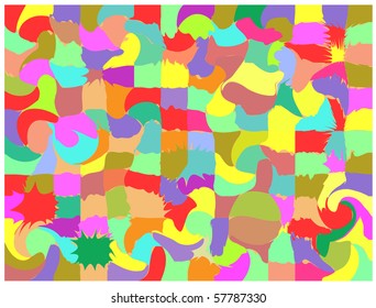 Chaos of Color - abstract illustration of Paint Palette