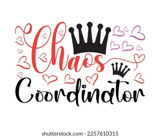 Chaos coordinator decoration for T-shirt