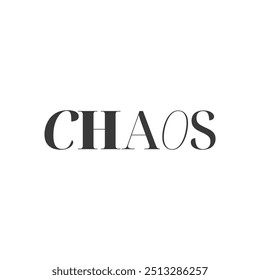 Chaos icon, logo, vector illustration