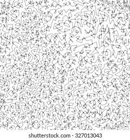 chaos lines seamless pattern. Black on white