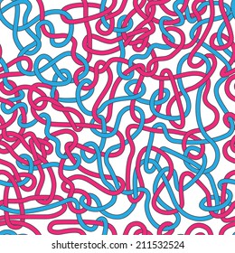 chaos of multicolored computer cables and wires.seamless pattern