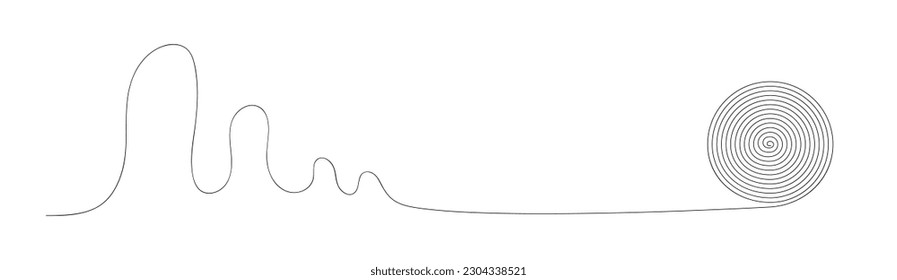 Chaos and order business concept flat style design vector illustration isolated on white background. Tangled disorder turns into spiral order line, find solution. Coaching, mentoring or psychotherapy.