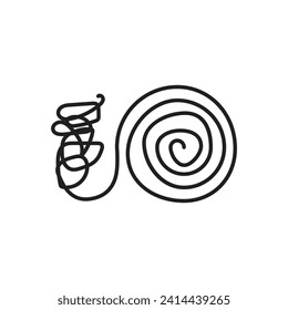 Chaos and order theory icon, vector illustration