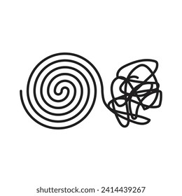 Chaos and order theory icon, vector illustration