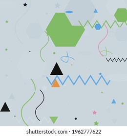 Chaos Pastel Calm Lines Modern Simple Hipster Art. Polygon Orange Black Triangle Grey Geometrical Art Illustration. Zigzag Silver Pink Modern Art Pattern. Blue Green Shadows Oval Vector Background.
