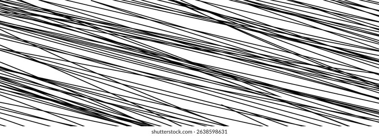 Chaos pattern. Abstract texture. Random chaotic lines. Intricate wallpaper. Hand drawn dinamic scrawls. Black and white illustration. Background with lines and waves. Universal texture. Art creation