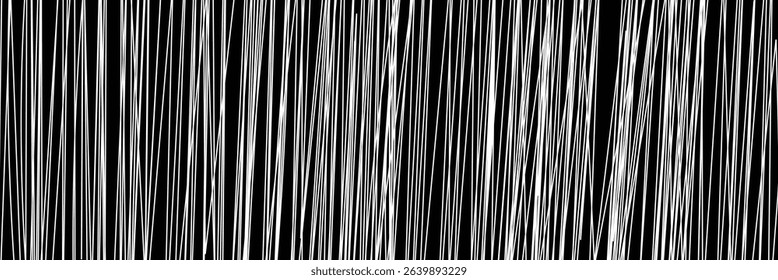 Chaos pattern. Abstract texture. Random chaotic lines. Intricate wallpaper. Hand drawn dinamic scrawls. Black and white illustration. Background with lines and waves. Universal texture. Art creation