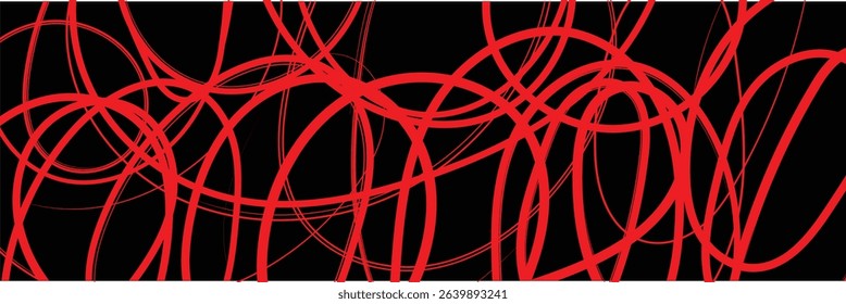 Chaos pattern. Abstract texture. Random chaotic lines. Intricate wallpaper. Hand drawn dinamic scrawls. Black and white illustration. Background with lines and waves. Universal texture. Art creation
