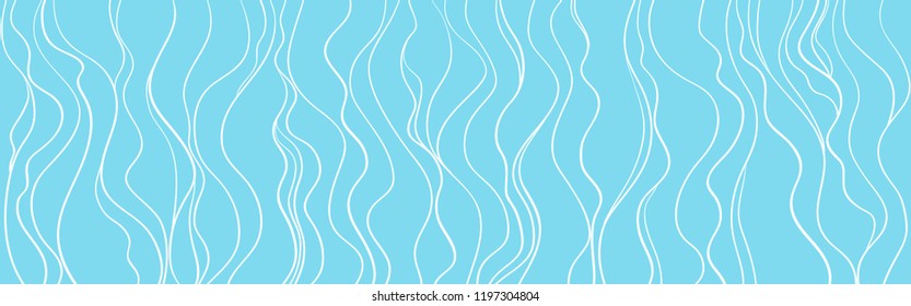 Chaos pattern. Wavy background. Hand drawn waves. Seamless wallpaper on horizontally surface. Stripe texture with many lines. Print for banners, flyers or posters. Line art