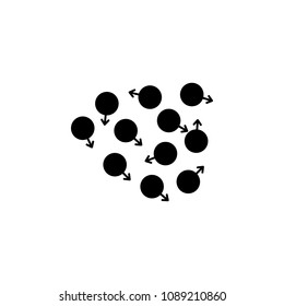 Chaos of points icon. Simple element illustration. Chaos of points symbol design from mess collection. Can be used in web and mobile on white background