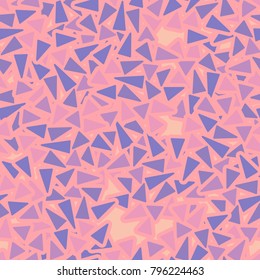 Chaos from rounded triangles. Glamorous camouflage. Seamless texture.