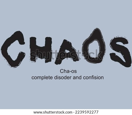 chaos slogan design t shirt