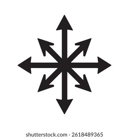 Vetor abstrato Preto caos estrela Ícone ou Logo Design Template