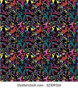 chaos stars seamless yellow pattern.