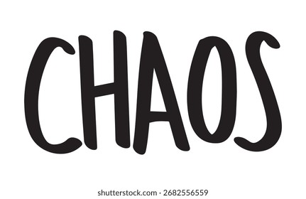 handgezeichnetes Chaos-Textelement