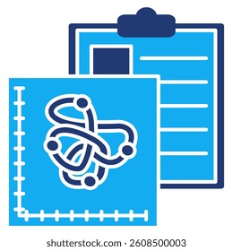 Chaos Theory icon represented by tangled thread Dualtone style.
