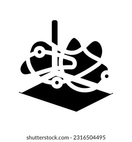 chaos theory math science education glyph icon vector. chaos theory math science education sign. isolated symbol illustration