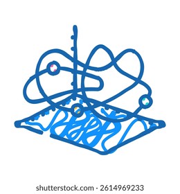 chaos theory math science education doodle icon sketch vector. chaos theory math science education sign. isolated symbol illustration