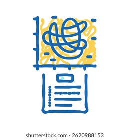 caos teoria matemática ciência educação ícone doodle esboço vetor. chaos teoria matemática ciência educação sinal. símbolo isolado ilustração