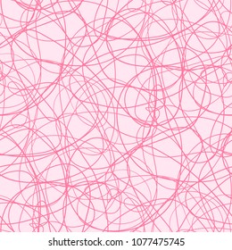 Chaos wallpaper. Texture with chaotic lines. Seamless hand drawn dinamic scrawls. Background with lines and waves. Line art creation. Print for banners, posters, flyers and textiles. Greeting cards