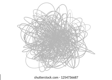 Chaos waved wallpaper. Chaotic pattern on white. Tangled texture with lines. Hand drawn dinamic scrawls. Background with lines and waves. Print for banners, posters, flyers and textiles