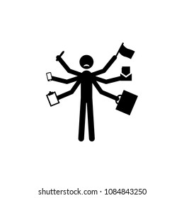 Chaos in work icon. Simple element illustration. Chaos in work symbol design from mess collection. Can be used in web and mobile on white background