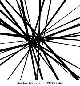 Chaotic abstract black and white background. Abstract random irregular lines. Vector illustration for your graphic design.