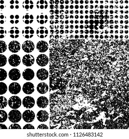 Chaotic abstract black and white grunge background