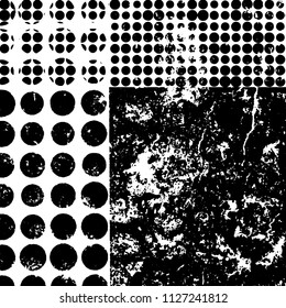 Chaotic abstract black and white grunge background