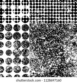 Chaotic abstract black and white grunge background