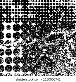 Chaotic abstract black and white grunge background